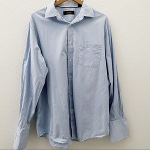 Jasso Ella 100% Cotton blue checkered dress shirt